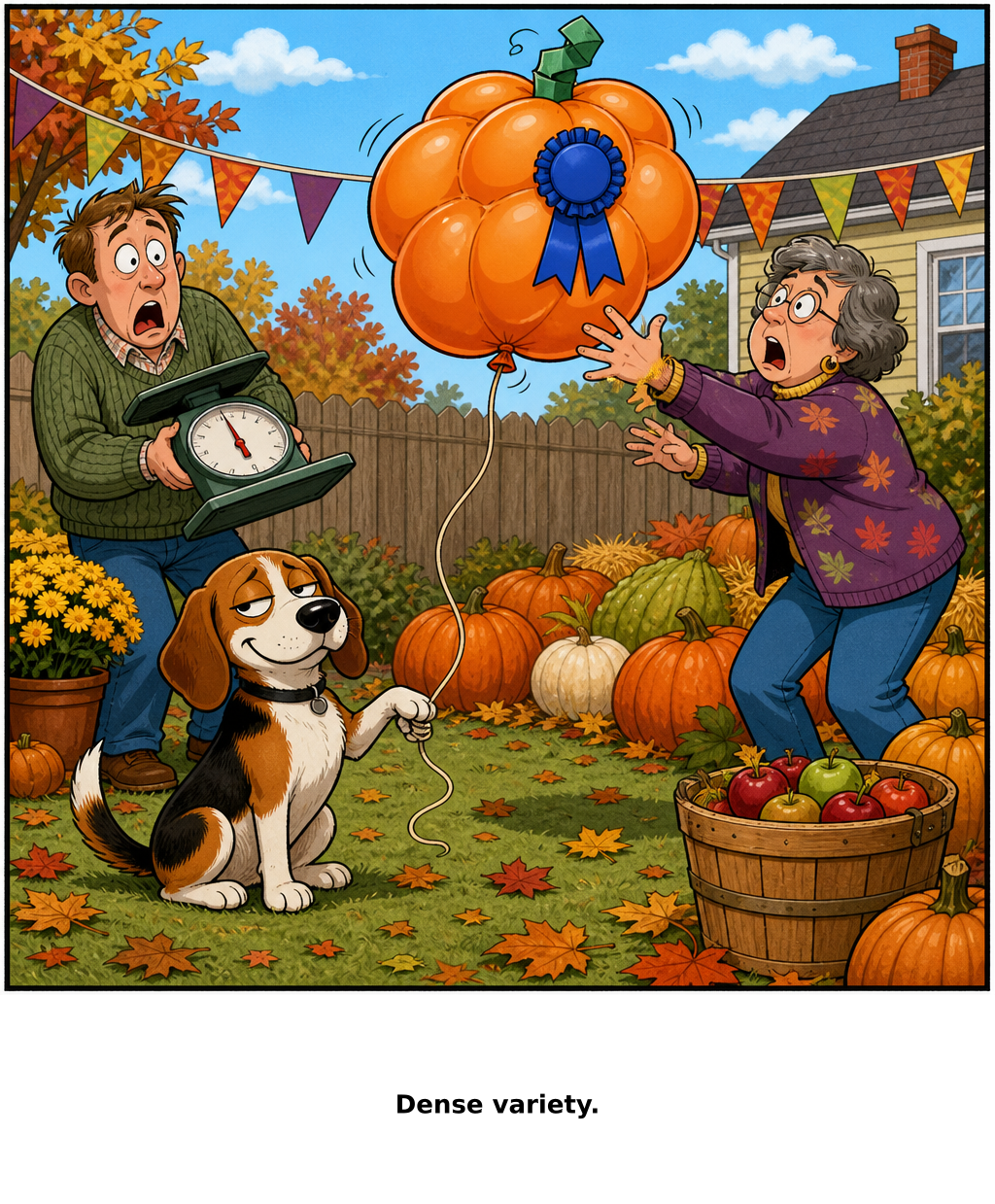 Daily Evil Beagle archive cartoon for September 23, 2026: The weigh-in became awkward when first place floated away.
